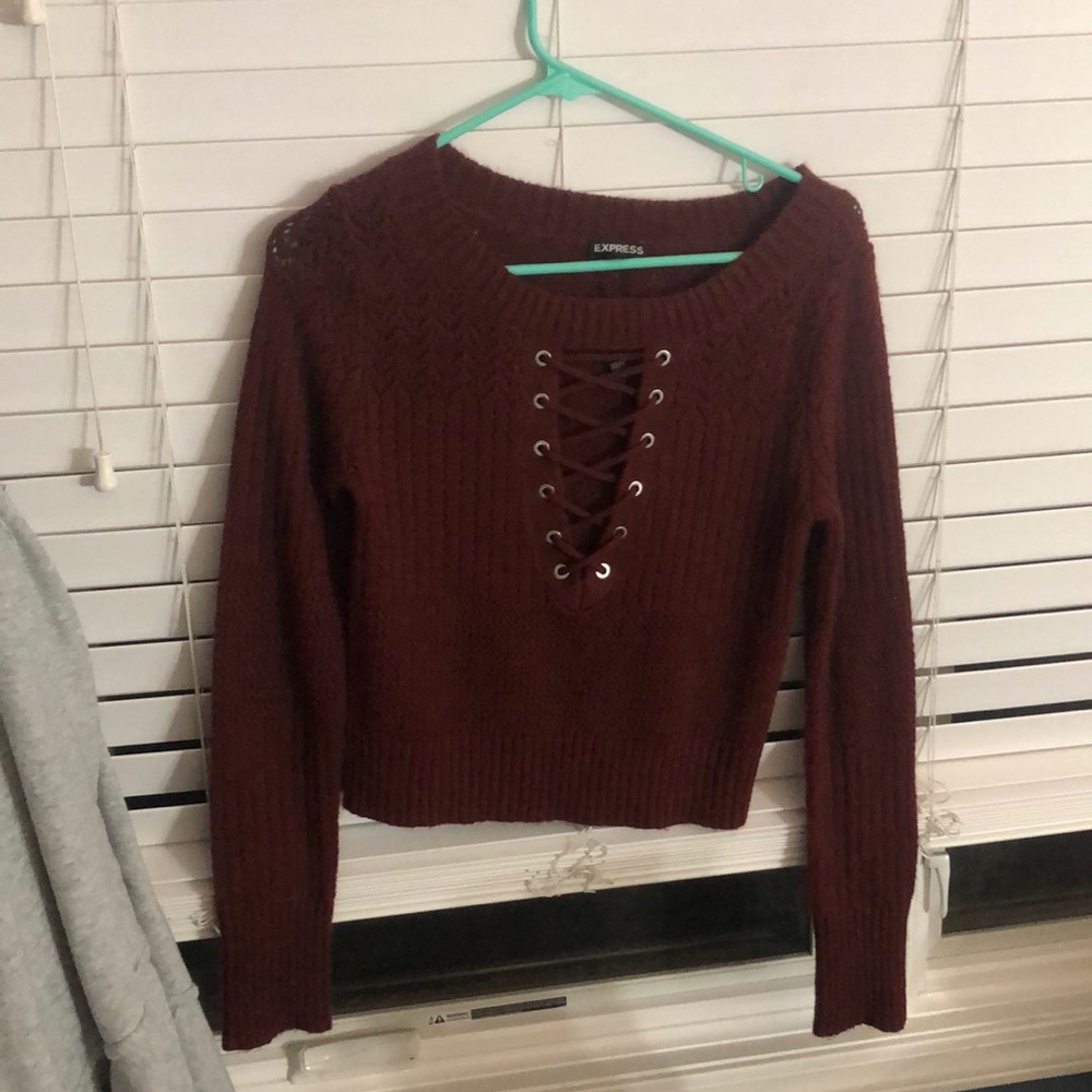 Adorable Maroon Express Sweater